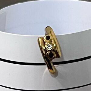 ELIZABETH & JAMES PRE-LOVED AUTHENTIC 24K YELLOW GOLD-PLATED ONE CUFF EARRING